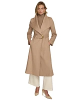 Donna Karan New York Women's Belted Wing-Collar Coat