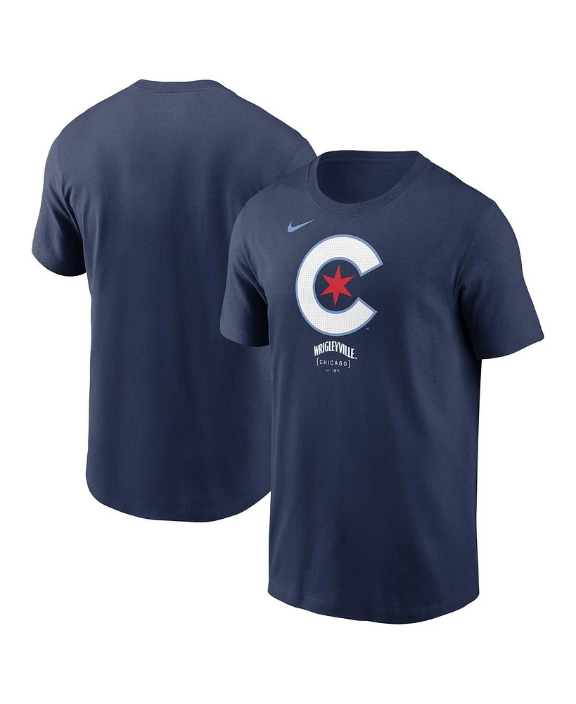 Nike Men's Navy Chicago Cubs City Connect Large Logo T-Shirt