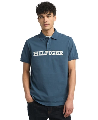 Tommy Hilfiger Men's Regular-Fit Embroidered Monotype Logo Applique Polo Shirt