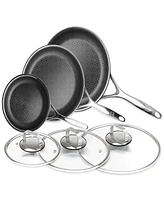 Livwell DiamondClad 9-Pc. Hybrid Nonstick Stainless Steel Frypan, Wok and Everything Pan Set