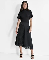 Dkny Women's Asymmetric Side-Slit Midi Skirt