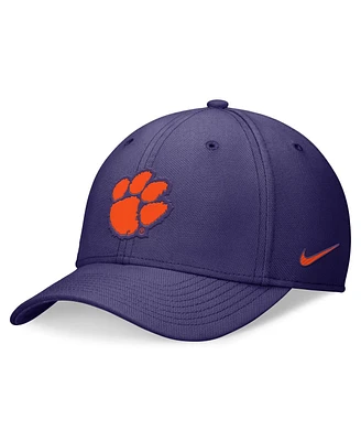 Nike Men's and Women's Purple Clemson Tigers 2024 Sideline Swoosh Flex Hat