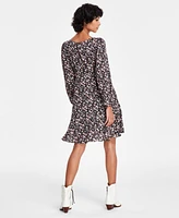 Lucky Brand Women's Flirty Flouncey Floral-Print Mini Dress