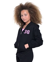 With Jules Big Girls Graphic Full-Zip Hoodie Sweatshirt