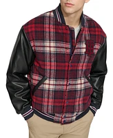 Tommy Hilfiger Men's Wool Mix Logo Varsity Jacket