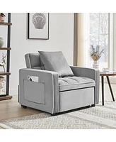 Streamdale Furniture Adjustable Folding Sofa Bed Chair - Grey