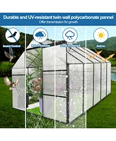 Streamdale Furniture Durable 6x10 Ft Polycarbonate Greenhouse