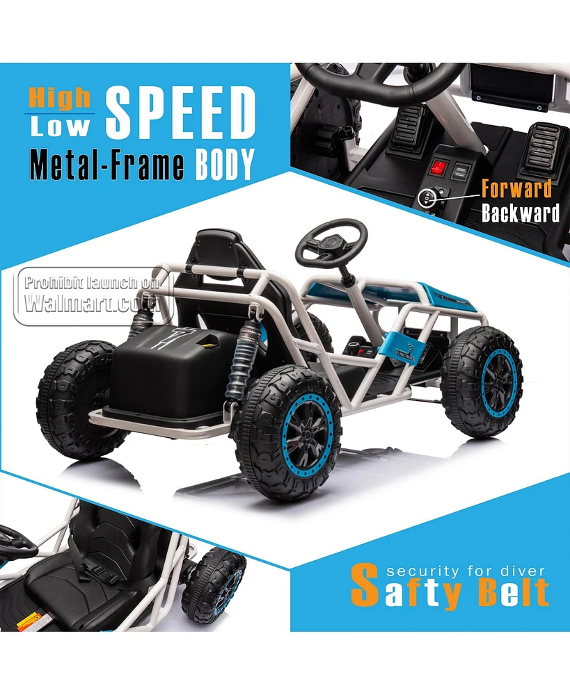 Streamdale Furniture High-Speed 24V 2WD Go-Kart Off-Road Adventure for Big Kids