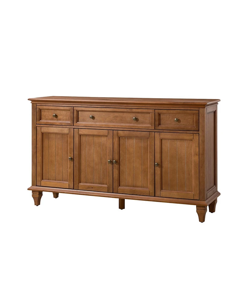 Hulala Home Ottfried Traditional 58'' Wide Sideboard with Solid Wood Legs