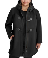 Tommy Hilfiger Plus Hooded Toggle Walker Coat, Created for Macy's