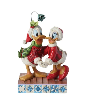 Jim Shore Disney Traditions Donald and Daisy Mistletoe Figurine