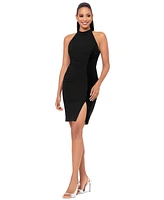 Betsy & Adam Women's Sleeveless Scuba Sheath Dress