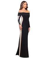 Xscape Women's Embellished Off-The-Shoulder Gown