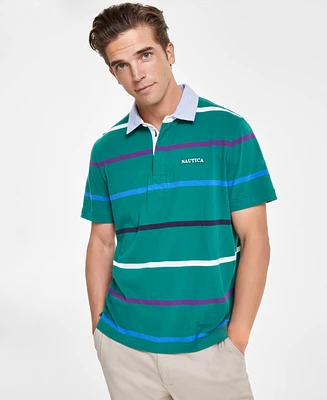 Nautica Men's Classic-Fit Striped Rugby Polo