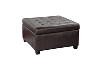 Streamdale Furniture Plush Upholstered Tufted Ottoman with Hidden Storage