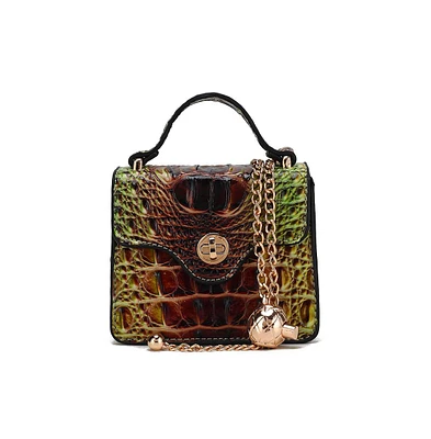 Mkf Collection River Gradient Rainbow Faux Crocodile-Embossed Mini Crossbody Bag by Mia K