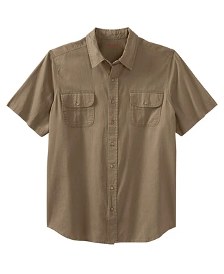 Boulder Creek Big & Tall by KingSize Short Sleeve Denim And Twill Shirt