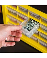 Iris Usa Screw Organizer, Hardware Storage Organizer, 16 Drawer Parts Cabinet, Plastic Drawer Storage for Hardware Crafts, Small Parts, Nuts and Bolts