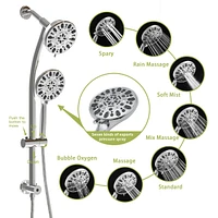 Multi Function Dual Shower Head - Shower System With 4.7 Rain Showerhead, 7-Function