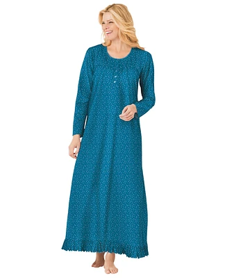 Dreams & Co. Plus Long-Sleeve Gown