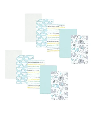 Hudson Baby Cotton Flannel Burp Cloths, 10-Pack, One Size