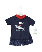 Hudson Baby Boys Swim Rashguard Set, Surfer Dude, 12-18 Months