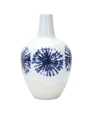 Slickblue Two-tone Tie Dye Design Ceramic Vase