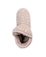 Muk Luks Women's Leigh Slippers, Dust/Ivory, XLarge