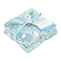 Hudson Baby Infant Boy Flannel Washcloths, Boy Dino World 10Pk, One Size