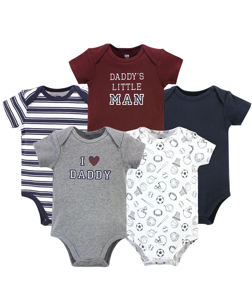 Hudson Baby Boys Cotton Bodysuits daddy 5-Pack - Boy 5