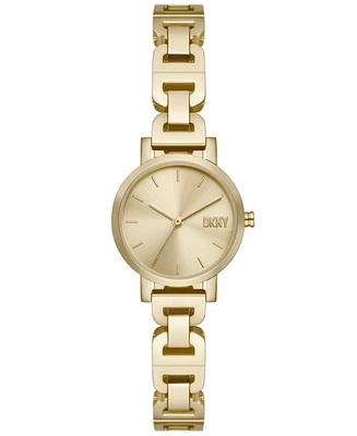 Dkny Women's Soho Three-Hand -Tone Stainless Steel Watch 24mm