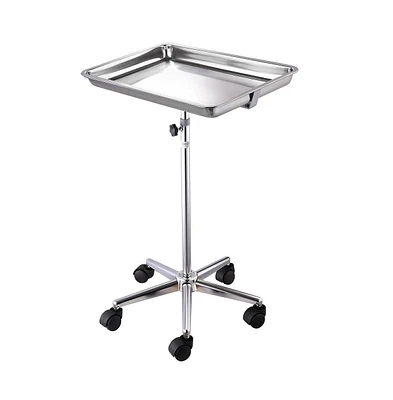 Yescom Mobile Mayo Stainless Steel Tray Stand Trolley Medical Doctor Salon Equipment