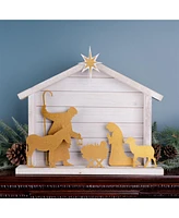 Slickblue Cut-Out Metal Nativity Scene, Christmas Decoration