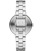 A|X Armani Exchange Women's Quartz Two-Hand Silver Stainless Steel 36MM