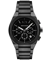 A|X Armani Exchange Men's Quartz Chronograph Black Stainless Steel Watch 42MM