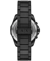 A|X Armani Exchange Men's Quartz Chronograph Black Stainless Steel Watch 44MM