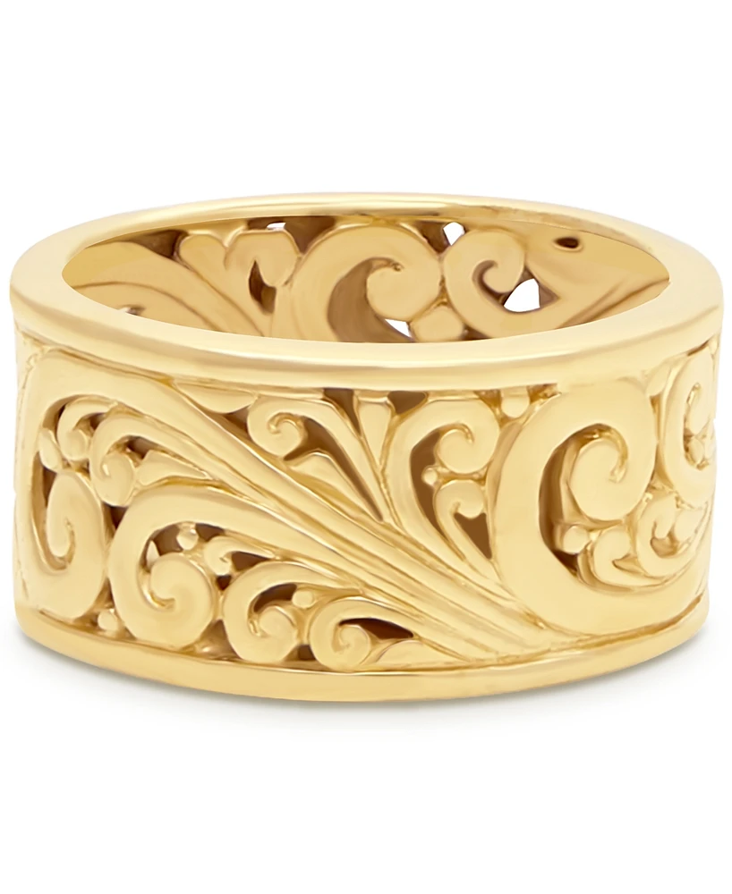 Devata 11mm Gold Plated Bali Filigree in Sterling Silver