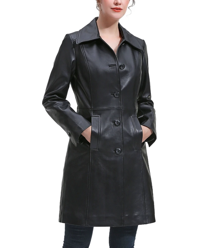 Bgsd Women's Maisy Leather Long Coat