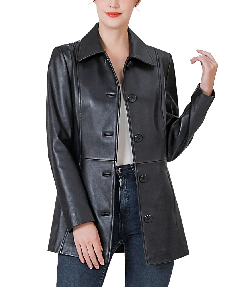 Bgsd Plus Dana Leather Car Coat