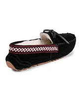 Muk Luks Women's Jane Moccasin, Ebony, 7