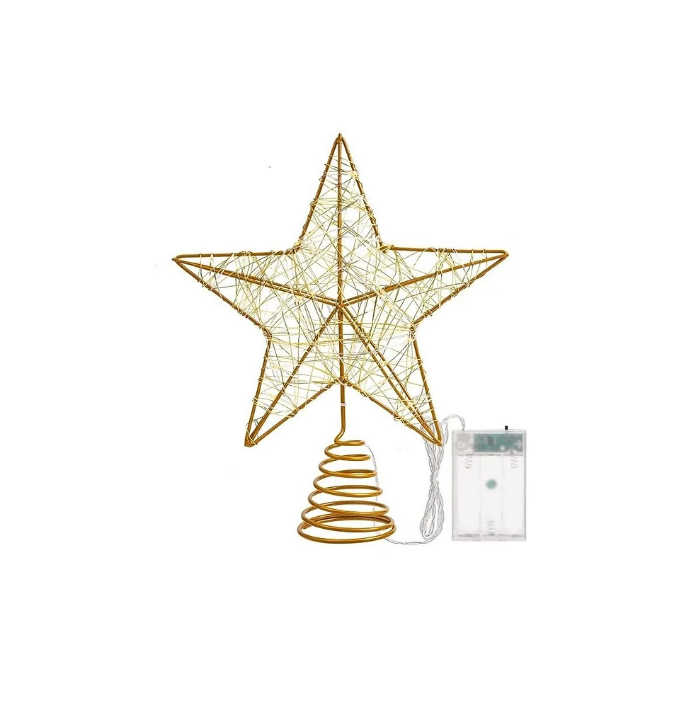 Cowin Christmas Star Tree Topper Led Lighted Hollow