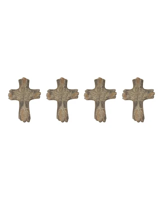 Slickblue Tree of Life Cross Decor (Set of 4)