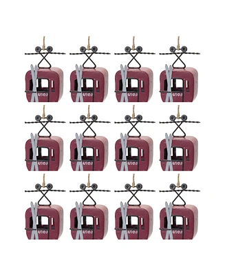 Slickblue Vintage Ski Gondola Ornament (Set of 12)