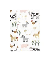 Hudson Baby Cotton Flannel Burp Cloths, Cute Farm -Pack