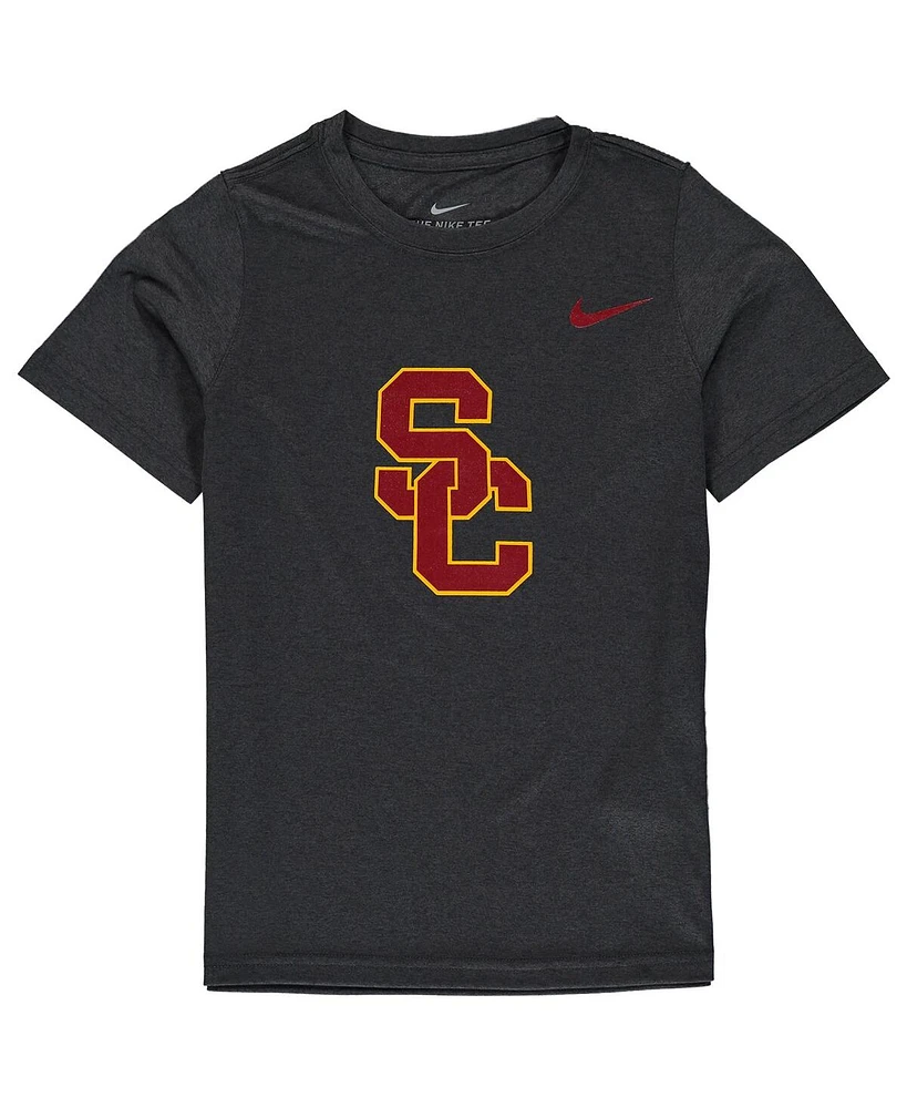 Nike Big Boys and Girls Anthracite Usc Trojans Cotton Logo T-Shirt