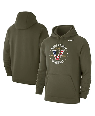 Nike Men's Olive Vanderbilt Commodores Baseball Military Appreciation Pullover Hoodie