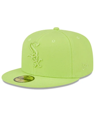 New Era Men's Neon Green Chicago White Sox 2023 Spring Color Basic 59FIFTY Fitted Hat