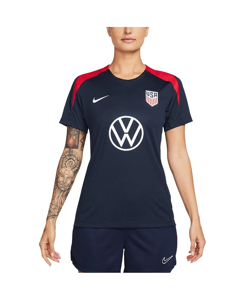 Nike Women's Navy Usmnt 2024 Strike Performance Top