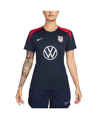 Nike Women's Navy Usmnt 2024 Strike Performance Top