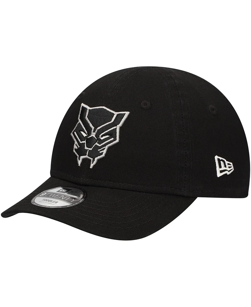 New Era Toddler Black Black Panther 9TWENTY Adjustable Hat